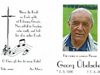�belacker Georg 07.05.1936 - 07.03.2021