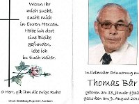 B�r Thomas 13.01.1932 - 09.08.2016