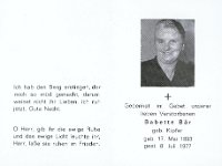 B�r Babette geb Kipfer 17.05.1893-08.07.1977
