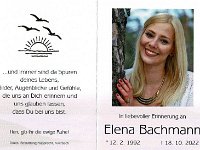 Bachmann Elena 12.02.1992-18.10.2022
