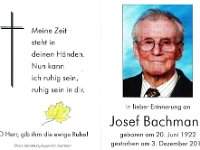 Bachmann Josef 20.06.1922-03.12.2012