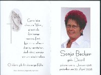 Becker Sonja geb Deierl 04.01.1958-20.04.2008