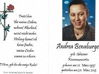 Benaburger Andrea geb. Gleixner 21.03.1957 - 30.03.2013