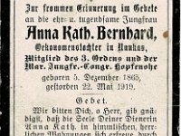 Bernherd Anna Katharina 05.12.1865 - 22.05.1919 SB
