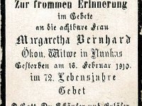 Bernherd Margaretha geb. N N 1838 - 16.02.1910 SB