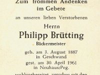 Br�tting Philipp 03.08.1887-30.04.1961