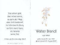Brandl Walter 20.06.1921-27.08.2009