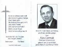 Cermak Alex 09.04.1926-22.02.1999