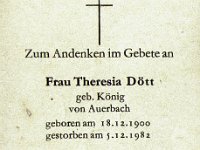 D�tt Teresia Koenig 18.12.1900-05.12.1982