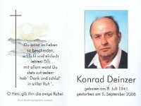 Deinzer Konrad 08.07.1941-05.09.2008
