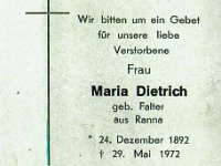 Dietrich Maria geb Falter 24.12.1892-29.05.1972