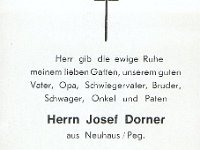 Dorner Josef 11.07.1893-23.12.1972