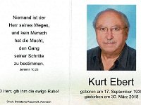 Ebert Kurt 17.09.1939 - 30.03.2018