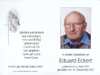 Eckert Eduard 02.05.1929-19.12.2007