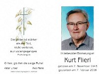 Fliert Kurt 07.11.1943 - 07.02.2016 SB