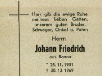 Friedrich Johann 25.11.1901-30.12.1969