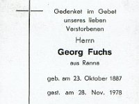 Fuchs Georg 23.10.1887-28.11.1978  Mein Opa