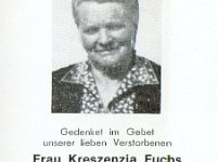 Fuchs Kreszensia geb Lehner 16.07.1911-02.12.1982