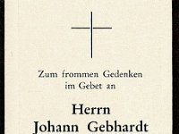 Gebhardt Johann 15.08.1919 - 10.03.1975