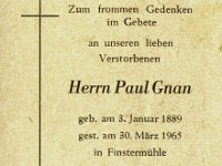 Gnan Paul 03.01.1889-30.03.1965