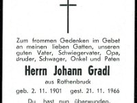 Gradl Johann 02.11.1901 - 21.11.1966