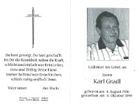 Gradl Karl 04.08.1926-08.10.1999 SB