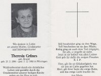 Gruenes Theresia geb. Brandl 25.02.1896 - 05.12.1980