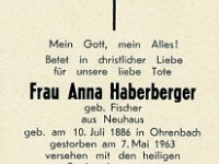 Haberberger Anna geb Fischer 10.07.1886 - 07.05.1963