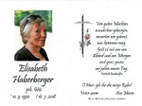 Haberberger Elisabeth geb Goetz 10.09.1950 - 17.07.2018