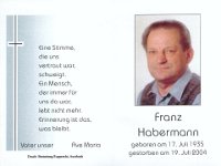 Habermann Franz 17.07.1935-19.07.2004