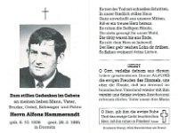 Hammerandt Alfons - 06.10.1936 - 26.02.1985 SB
