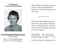 Hammerandt Kunigunda geb. Holzmann 06.05.1925 - 23.12.1993 SB