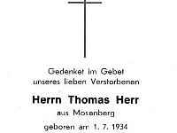 Herr Thomas 01.07.1934 - 10.04.1987 SB