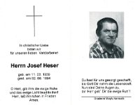 Heser Josef 11.03.1939 - 02.08.1994