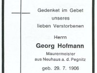 Hofmann Georg 29.07.1906-19.03.1975
