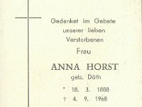Horst Anna geb D�th 18.03.1888-04.09.1968