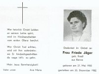 J�ger Frieda geb Kradl 27.05.1908-20.12.1982