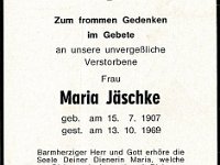J�schke Maria 15.07.1907 - 13.10.1969
