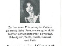 K�spert Annemarie geb. Papsch 31.01.1952 - 31.08.1982 SB