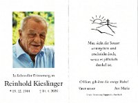 Kieslinger Reinhold 19.12.1944 - 14.04.2020