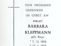Kleppmann Barbara geb Regn 07.12.1893-17.01.1969