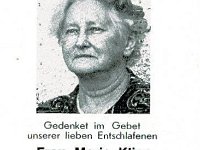 Klier Marie geb. P�schl - 30.03.1909 - 08.02.1982 SB