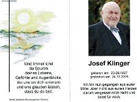 Klinger Josef 23.09.1937 - 24.12.2016