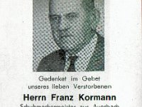 Kormann Franz 31.03.1900-02.12.1975