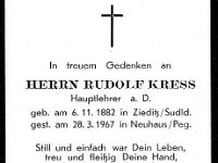 Kress Rudolf 06.11.1882 - 28.03.1967