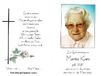Kurz Maria geb. Kohl 02.04.1913 - 19.03.2004 SB
