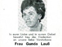 Lau� Gunda 13.06.1939 - 01.02.1977 SB