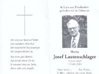 Lautenschlager Josef 13.05.1927-15.05.2001