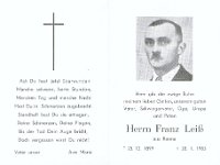 Leiss Franz 25.12.1899-28.01.1983
