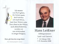Leissner Hans 13.02.1928-15.12.2008